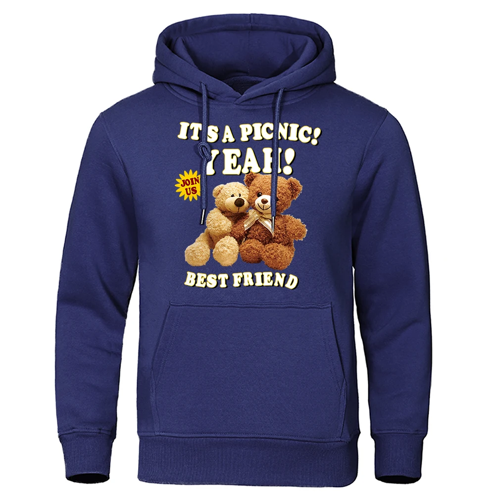 It'S Picnic Yeah Best Friend Hoodies Men Women Warm Comfortable Fashion Sweatshirt Crewneck Hip Hop Street Clothes Loose Hoody