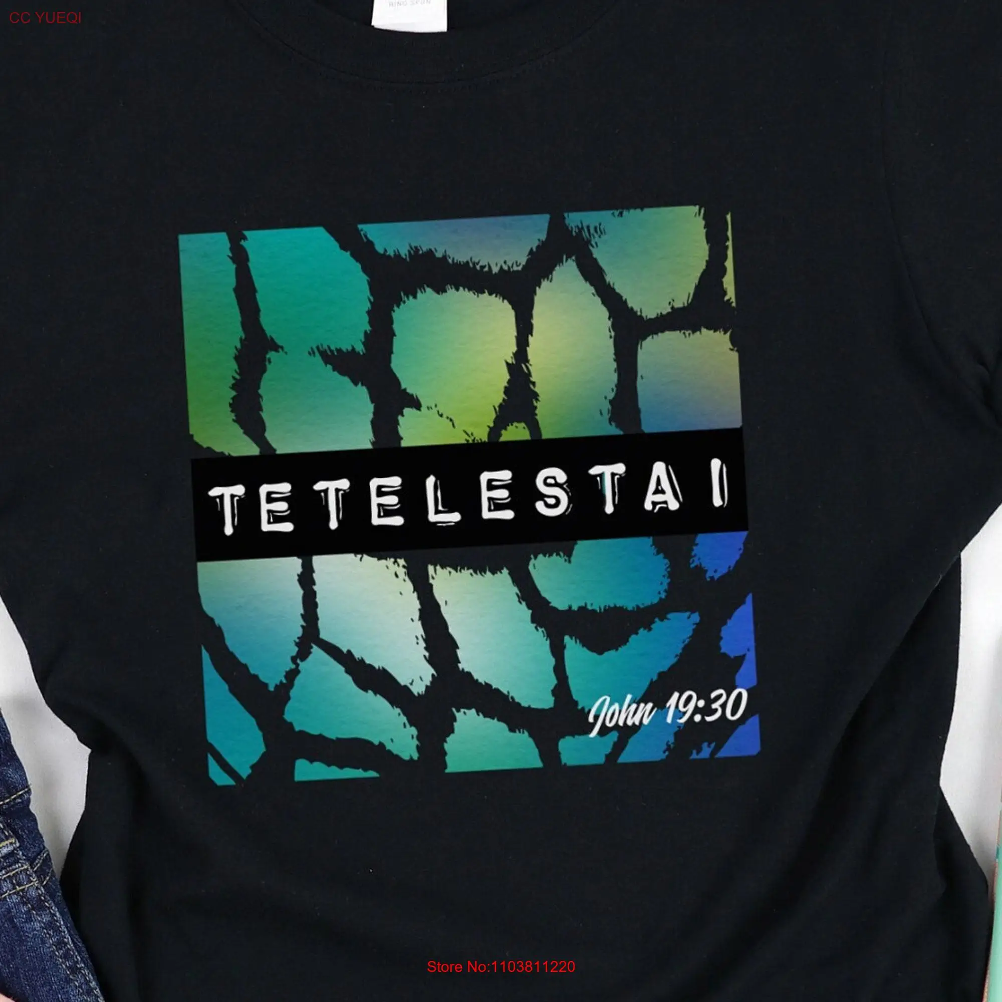 Футболка Tetelestai с надписью Иисуса из Библии, христианская одежда, подарок с длинным или коротким рукавом