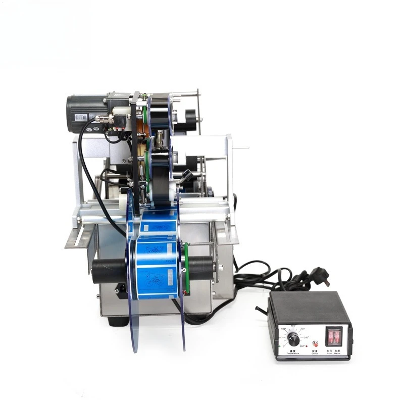 آلة وضع العلامات على الزجاجات المستديرة الأوتوماتيكية آلة الترميز آلة وضع العلامات على الملصقات ذاتية اللصق آلة تعبئة الملصقات على الدواسة Mac