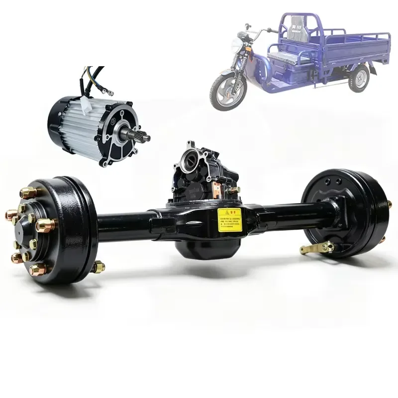 For 1500W Electric Tricycle Rear Axle Kit 1Ton Load 180mm 5-Hole 1:10.26 Gear Ratio With 18GS Controller Full Accessories