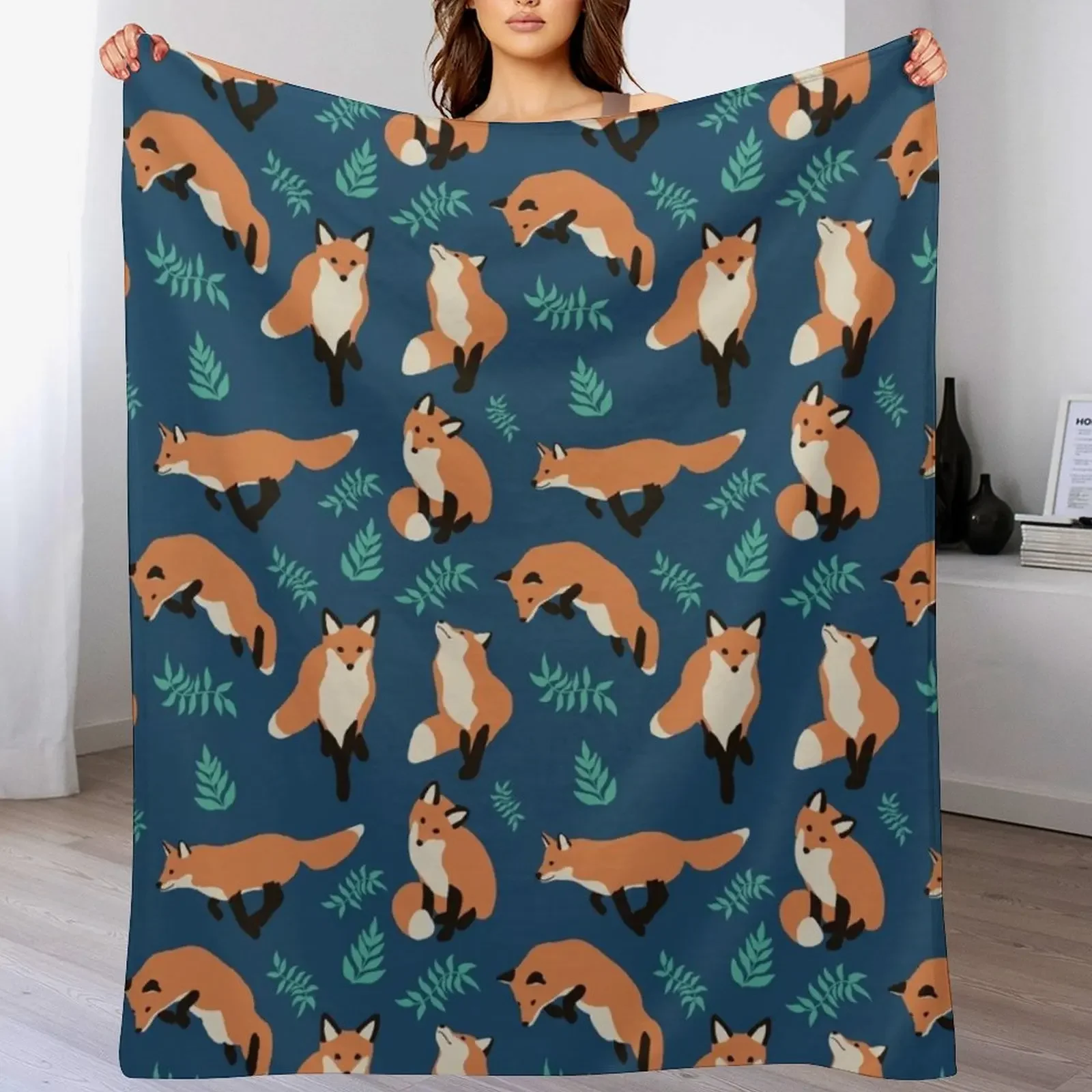 

Fox style Throw Blanket wednesday Summer Beddings Blankets
