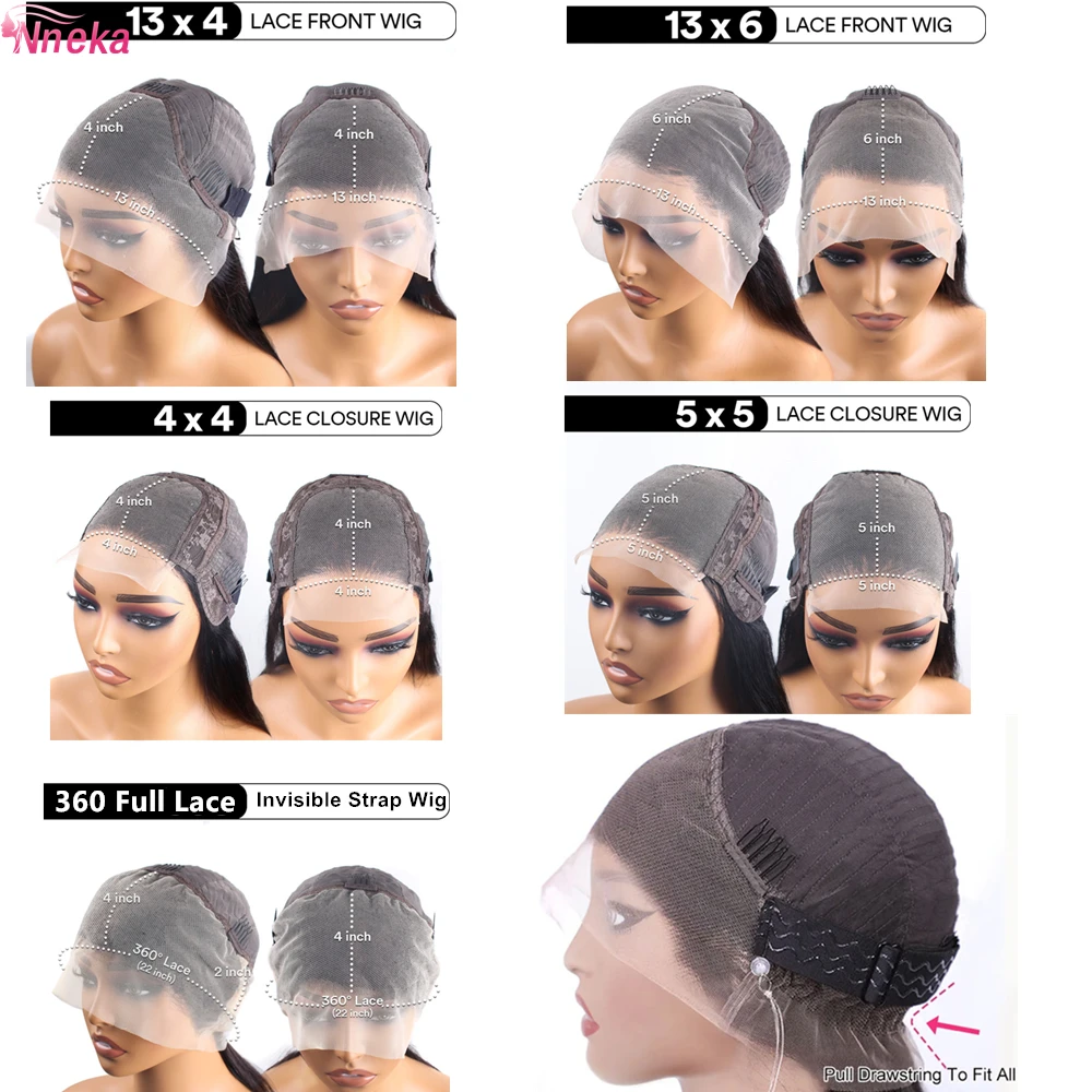 Water Wave 360 HD Полный кружевной бесклеевой парик Человеческие волосы 100% глубокая волна 13x6 Кружевной фронтальный парик Вьющиеся парики Предварительно выщипанные для чернокожих женщин