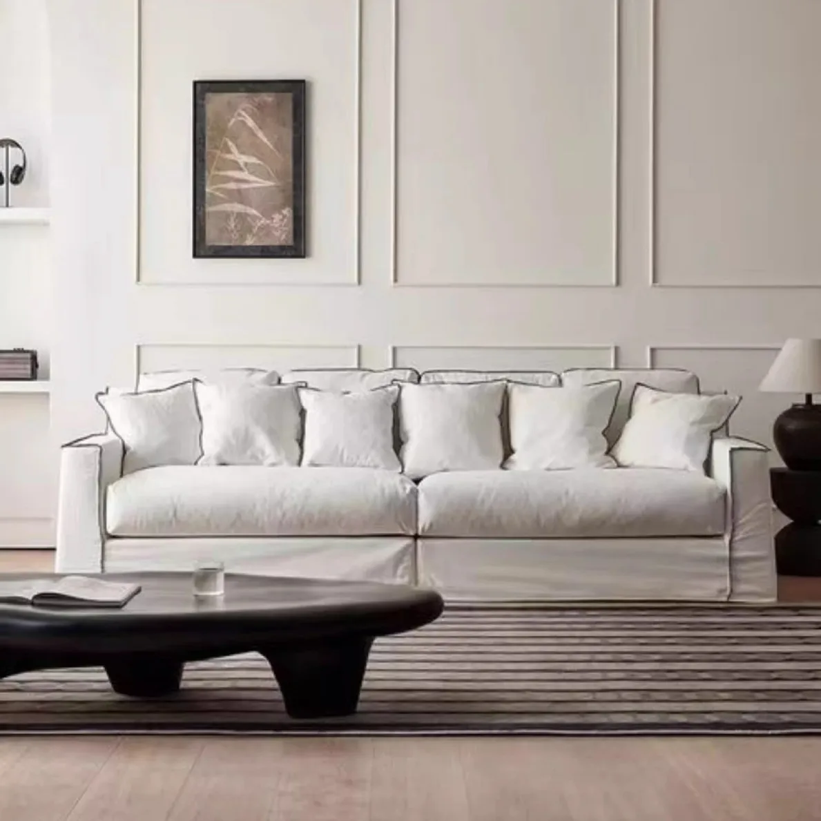 Medieval three-person simple sofa