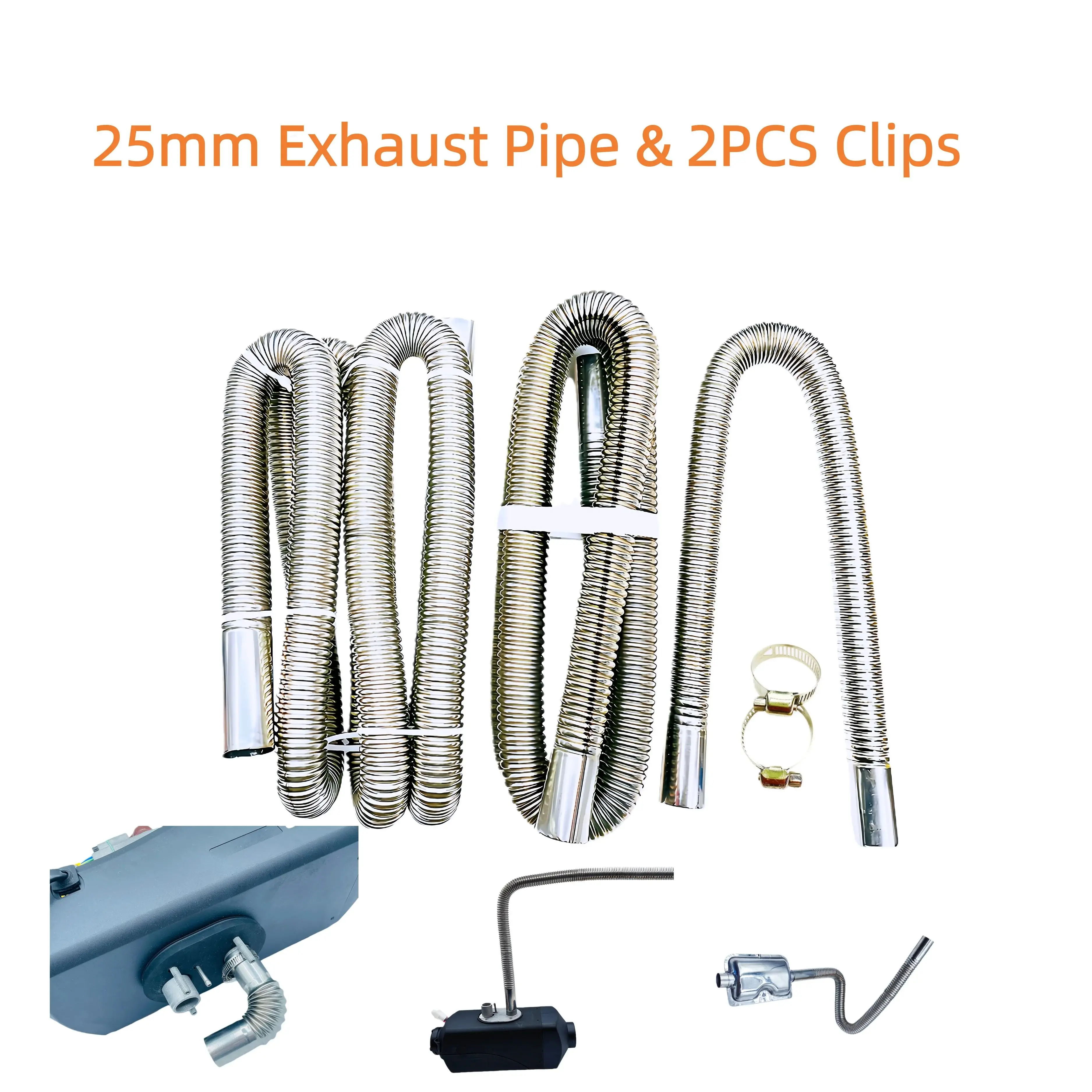 

Выхлопная труба стояночного обогревателя, доступна в различных размерах: 15 см, 60 см, 120 см, 200 см, 300 см, выхлопная труба из нержавеющей стали.