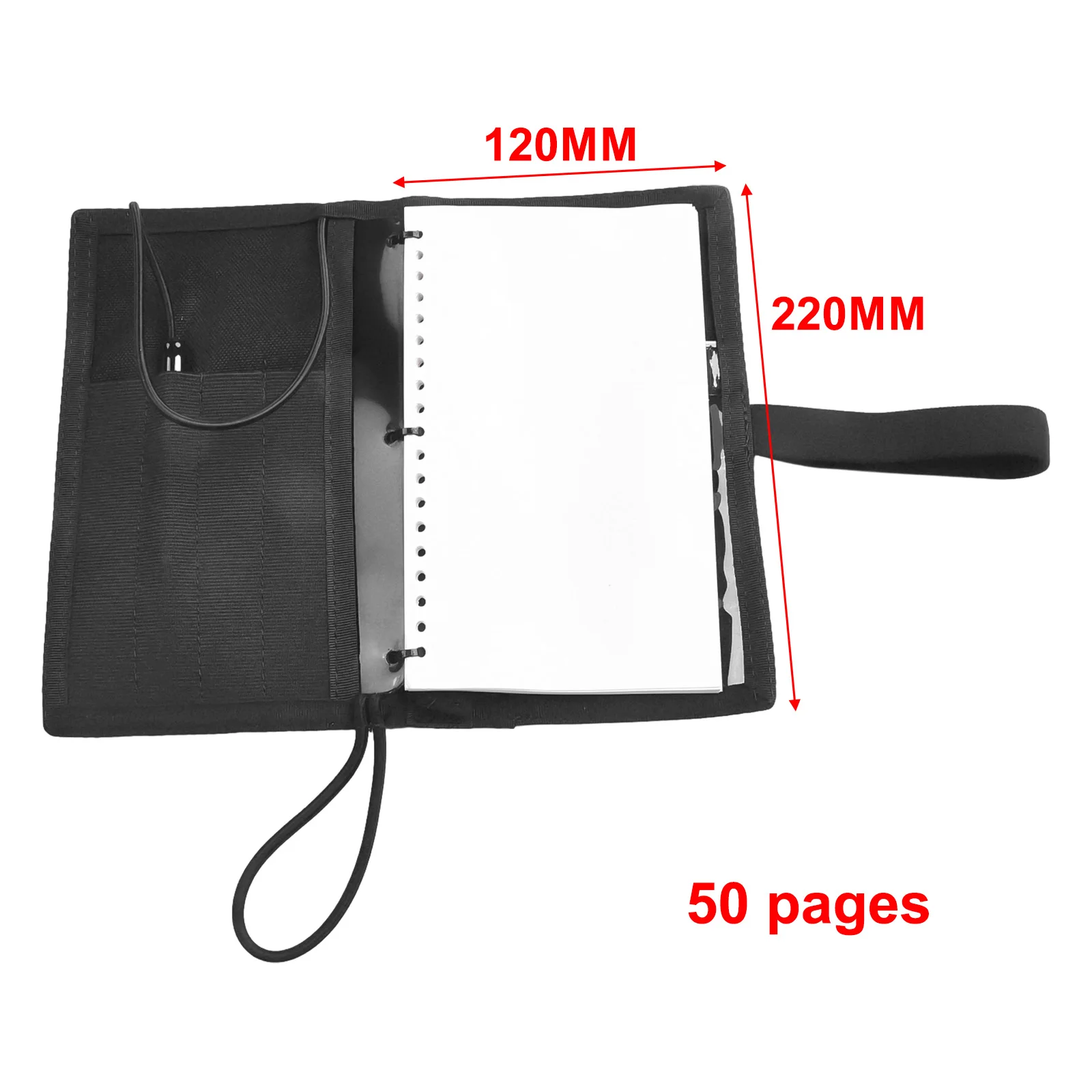 Underwater Writing Book for Scuba Diving with 50 Page Refillable Wetproof Paper and D-Ring Lanyard Integration