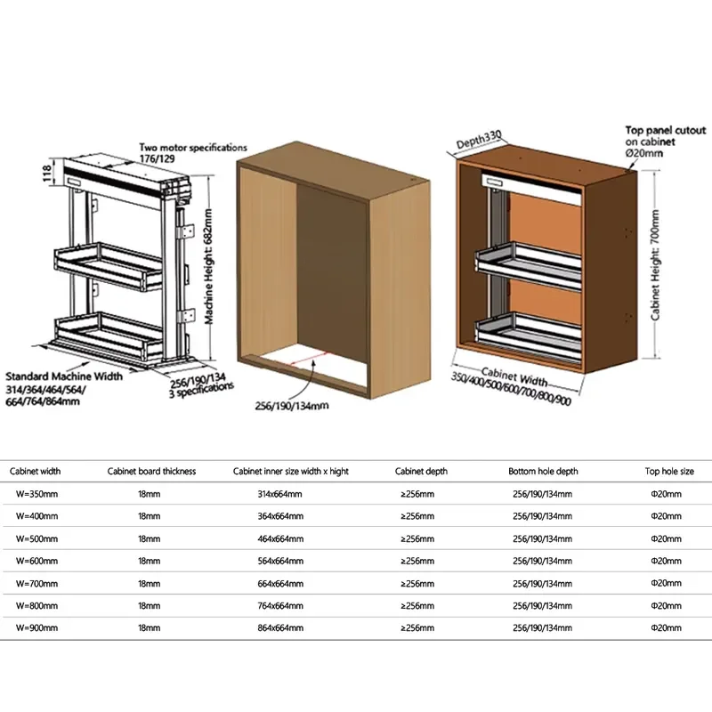 Modern Sky Gray Smart Electric Lifting Basket Adjustable Motorized Pull-Down Storage Elevator for Kitchen Upper Cabinets