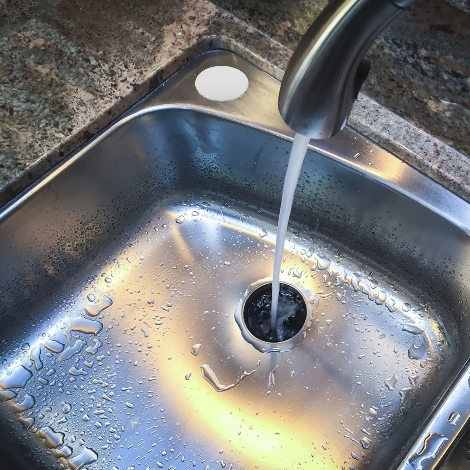 

Stainless Steel Sink Hole Cover Decorative Metal Plug Faucet Hole Sealing Lid Kitchen Bathroom Overflow Stopper Plug Caps