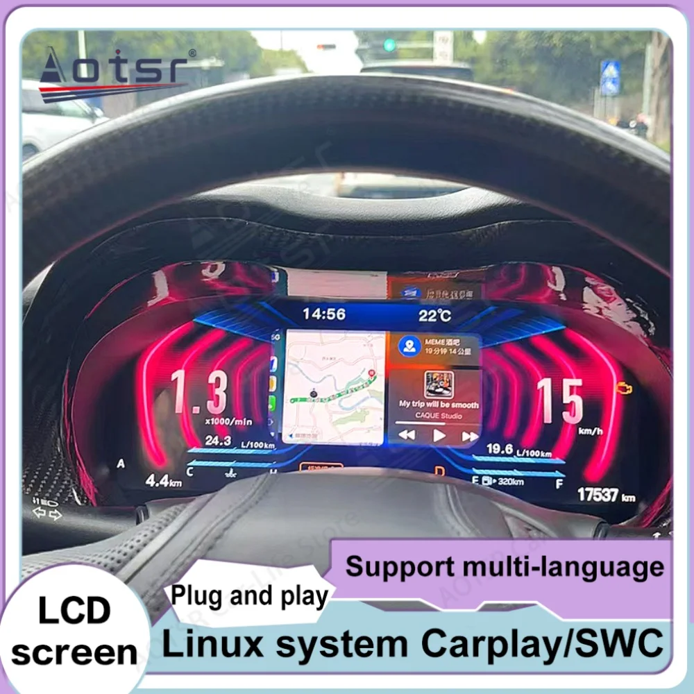

Цифровая приборная панель Carplay, спидометр, виртуальный кокпит для Infiniti Q50, Q50S, Q60 2014-2022 гг.