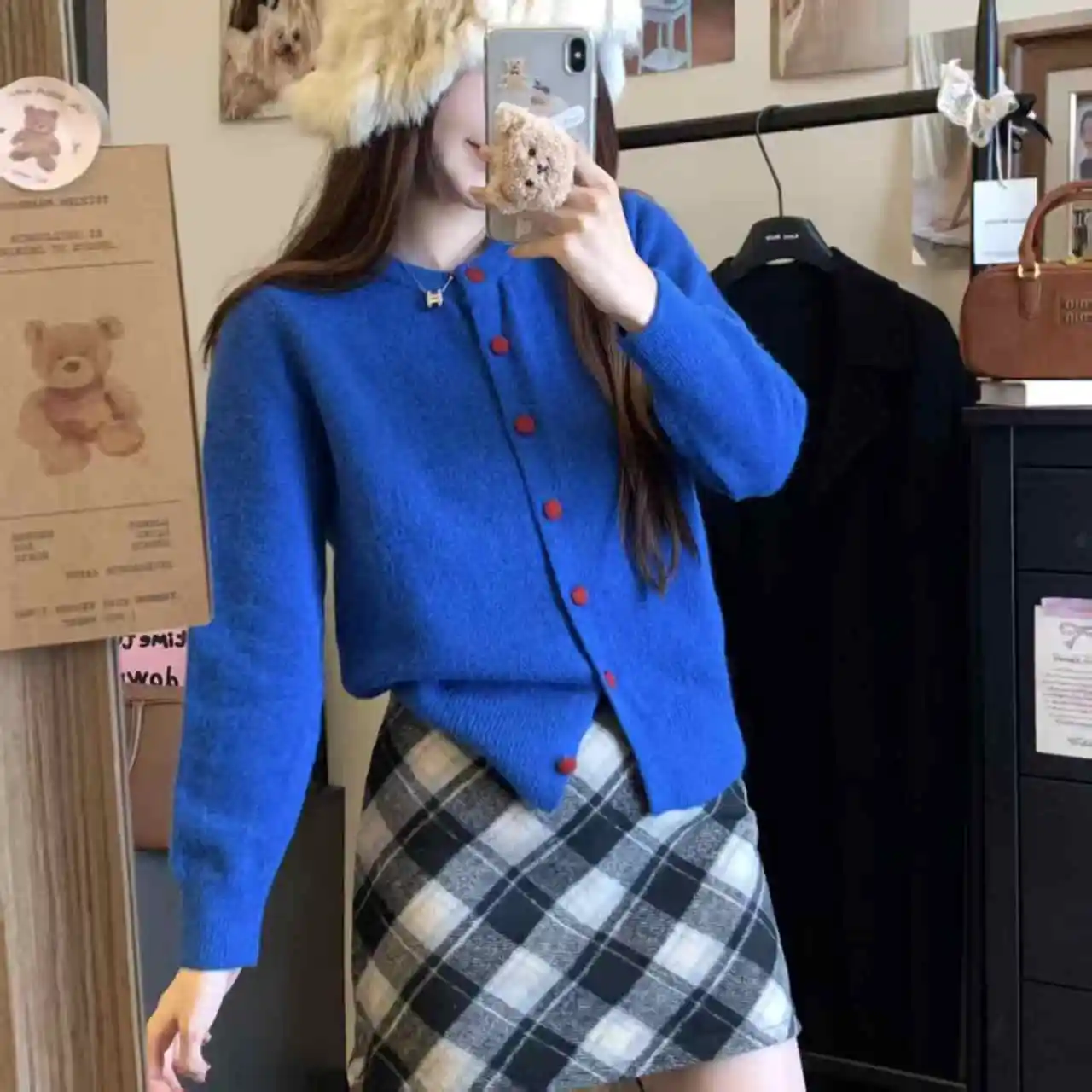 Korean High-End Round Neck Long Sleeve Knitted Sweater Coat Women's Lazy Autumn Thin Warm Cardigan Soft Female Knitting Cardigan