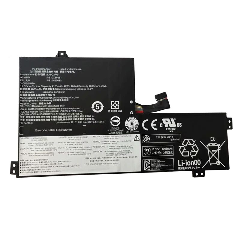 NEW Original Battery L19L3PG1 L19C3PG1 For Lenovo Chromebook 100E series