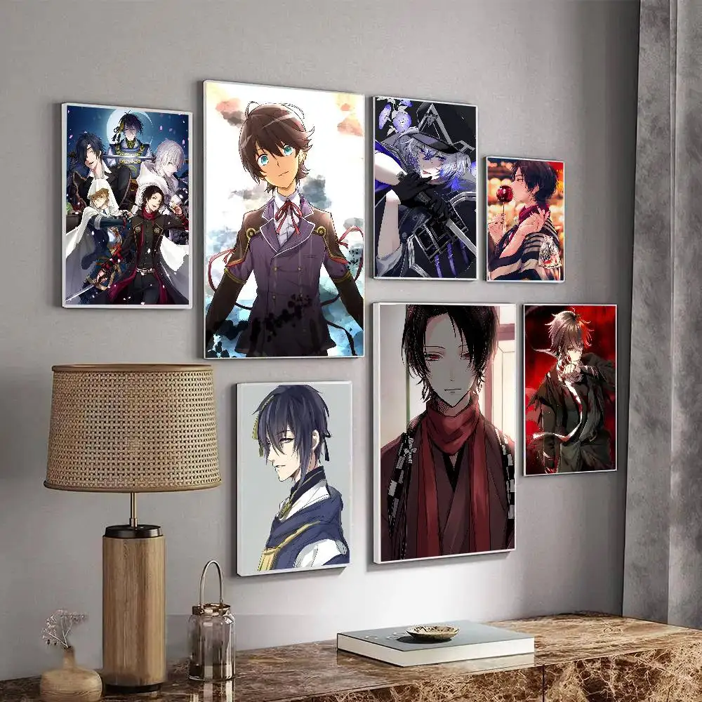 1pc Anime Touken Ranbu Kai Poster Sticker Print Waterproof Wall Art For Living Room Bedroom Home Decor