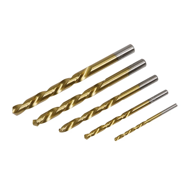 5-piece Broken Screw Remover Screw Left-handed Reverse Rotation Drill Remover Titanium Plated Twists Drill Hand Tools