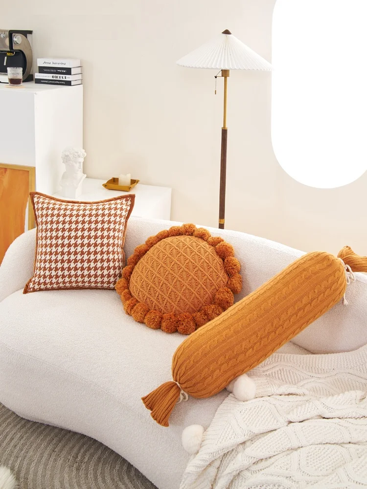 

Современная минималистичная подушка для дивана, спальни, гостиной, однотонная, популярная подушка-спинка (сердцевина не включена)