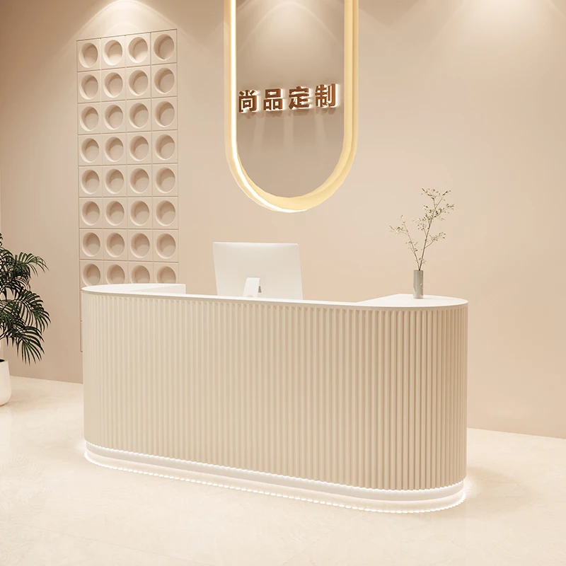 Help Desk Front Reception Counter Clothes Luxury Receiption Long Receptionist Salon Restaurant Recepcja Bar Cosmetics Modern