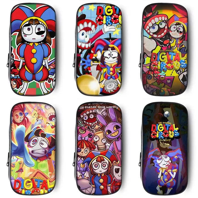 Magic Number Circus Cartoon Anime Merchandise Personalized Canvas Pencil Case High-Value Students' Stationery Box for Boys
