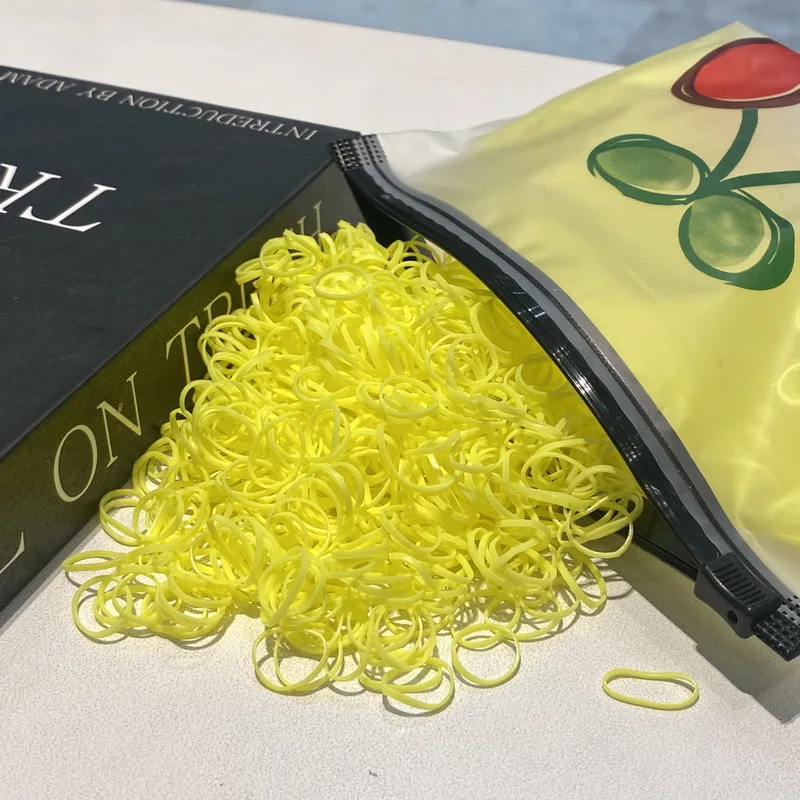 2000 Stück Einweg gummibänder Baby Haar elastische haargummi mädchen Pferdes chwanz Haar gummi Kinder Haarschmuck – Detail 14
