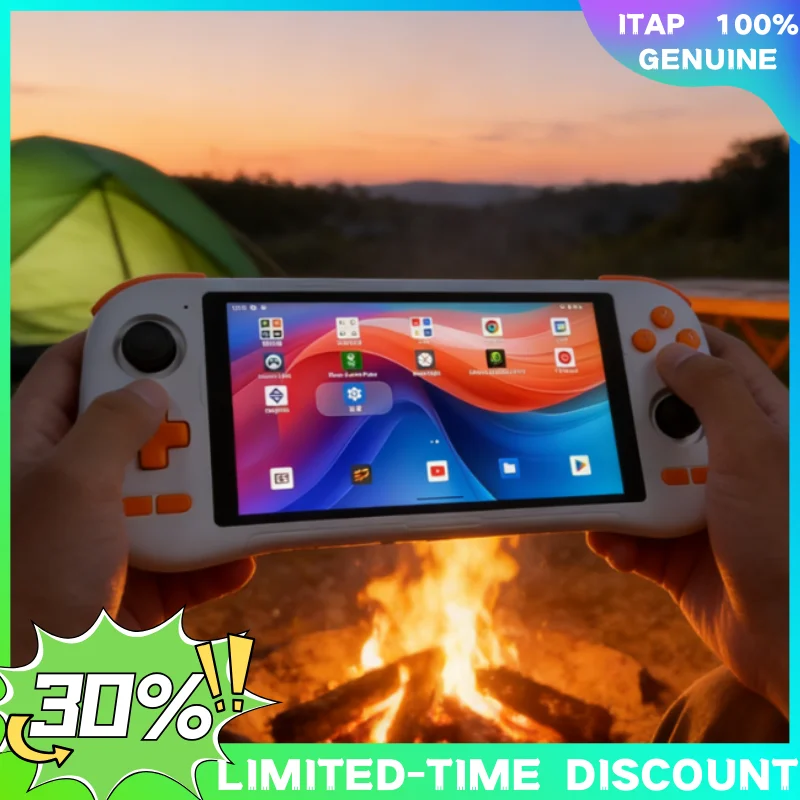 

KINHANK K56 5.5'' Touch Screen 50 Emulators Handheld Game Console For PS1/PSP/DC/SS Android 14 5000mAh WIFI5 Retro Game Player