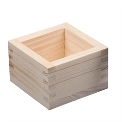 Sake Cup Square Wooden Box,Cocktail Glass
