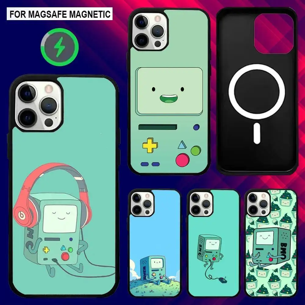 

BMO A-Adventure T-Time Phone Case For iPhone 16e,16,15,14,13,12,11,Plus,Pro,Max,Mini Magsafe Magnetic Wireless Charging