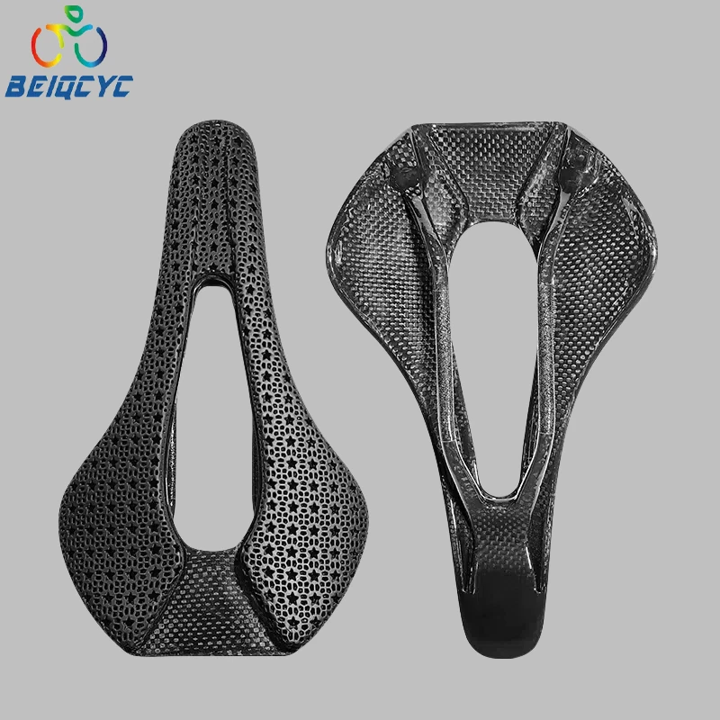 

Полностью карбоновое велосипедное седло, велосипедное седло для MTB, гравийное дорожное сиденье, детали велосипеда, сверхлегкое с 3D принтом