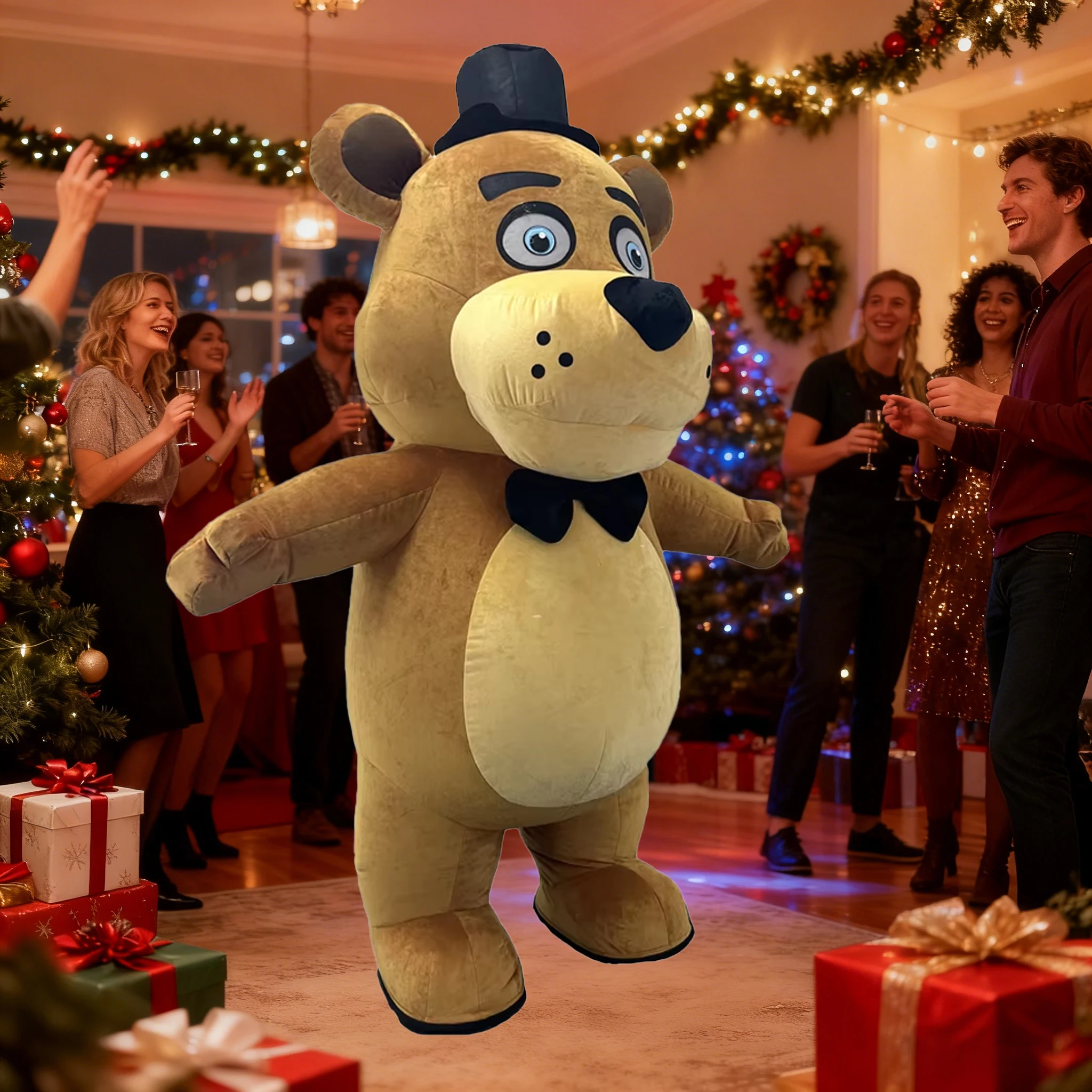 Saygo-大人のためのフレディのクマのマスコットコスチューム、茶色のクマのコスプレスーツ、ロールプレイ、ドレスアップコスチューム、パーティーカーニバル、2m