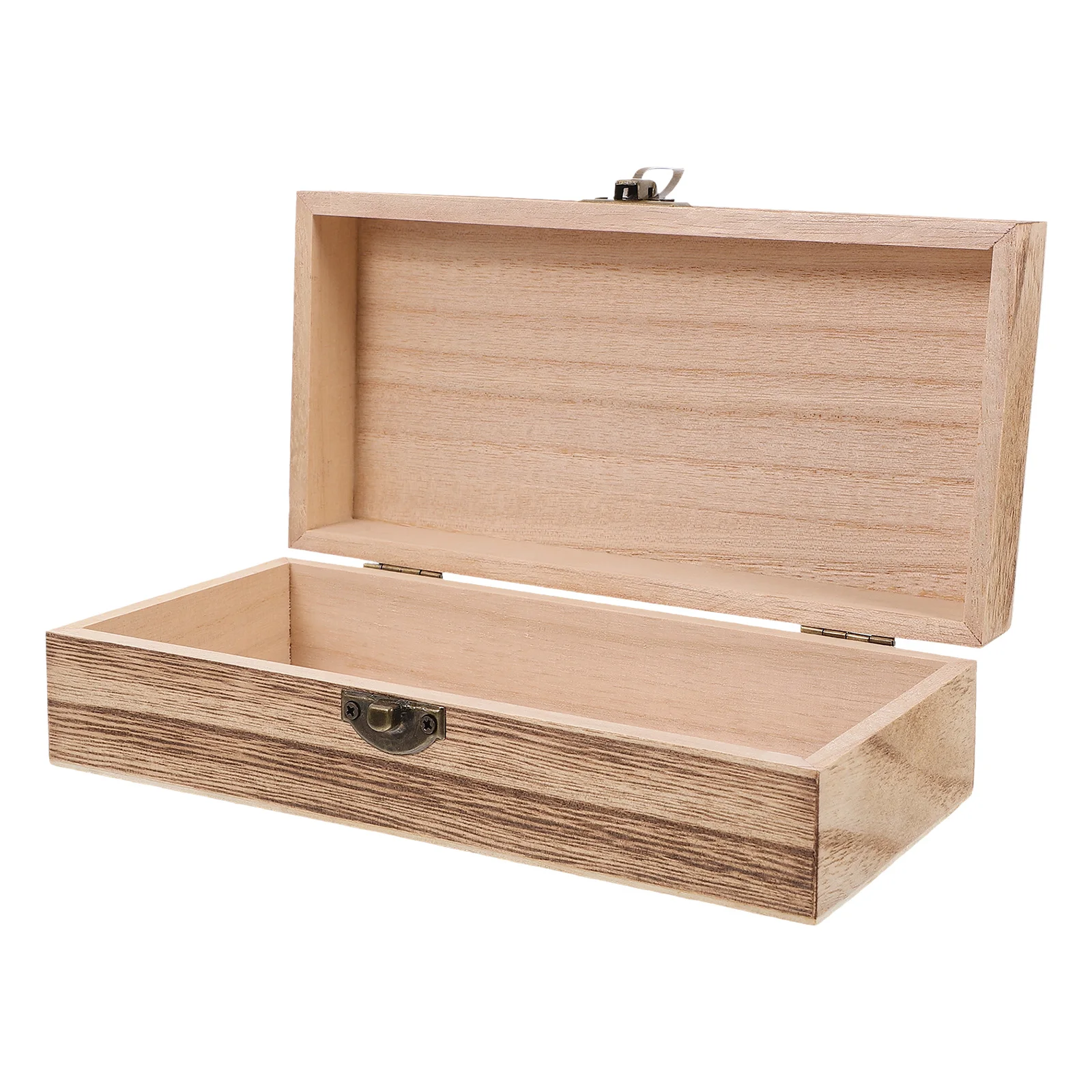 

Rectangular Wooden Storage Box With Lock Retro Buckle Gift Box Desktop Organizer For Jewelry Necklace Bracelet Rings Ornaments