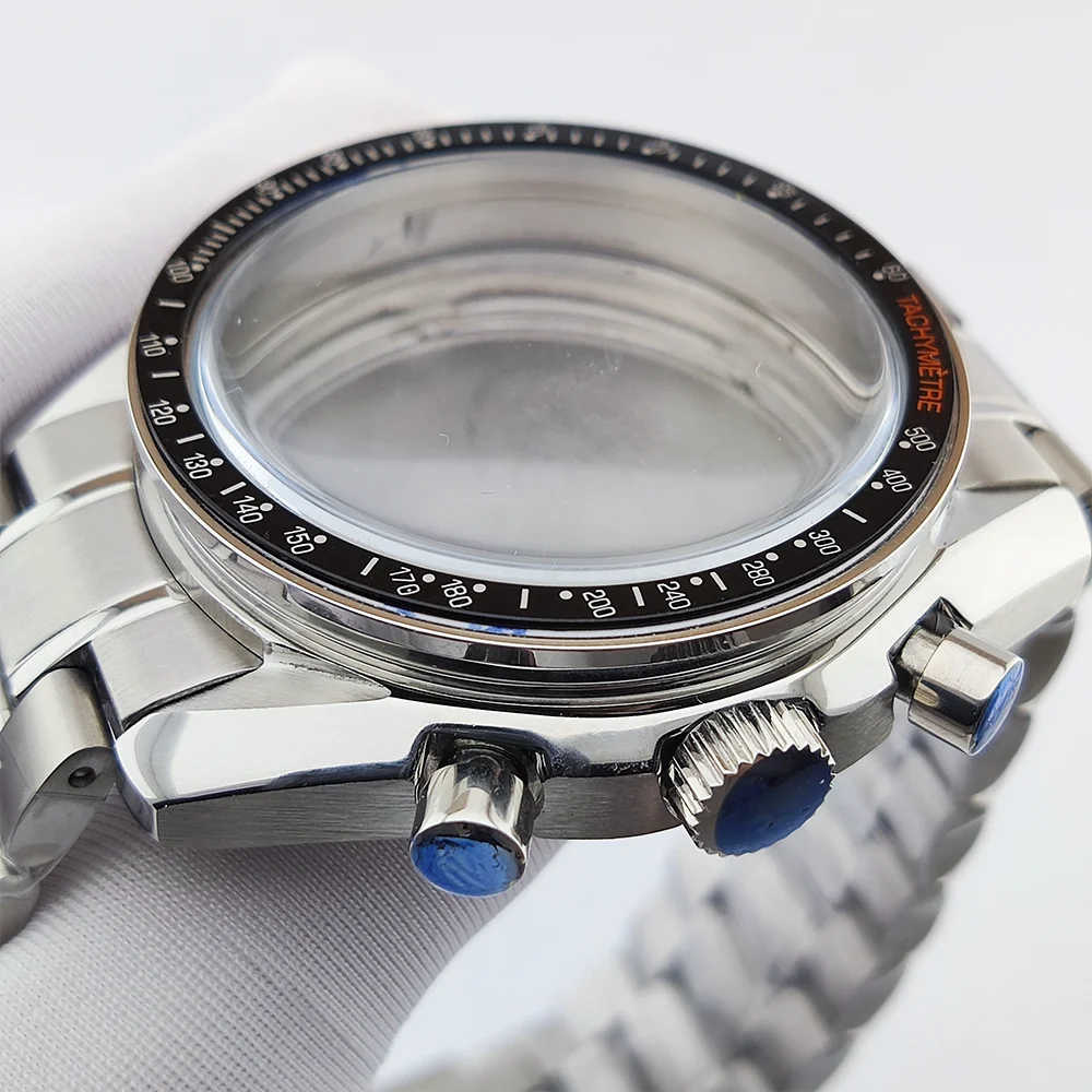 40MM Watch Case Set VK63 Movement Case Sapphire Glass Waterproof Case Luxury Men's Watch Case Fits 32.5mm Dial Case