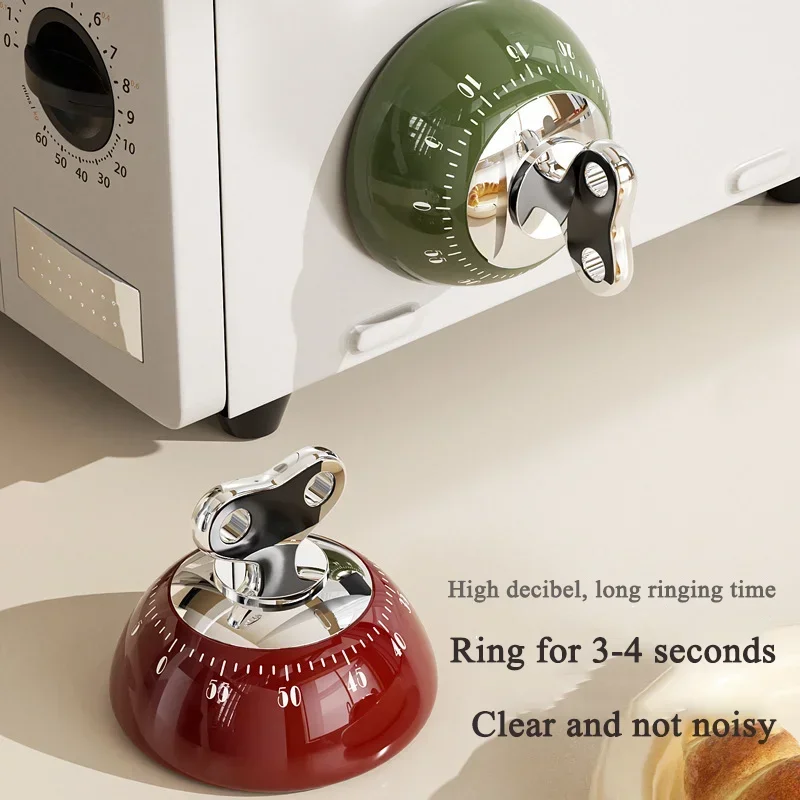 Magnetischer Küchentimer Manueller Countdown-Wecker Digitaler Timer Mechanischer Kochtimer Studien-Stoppuhr Koch- und Dusch-Timer