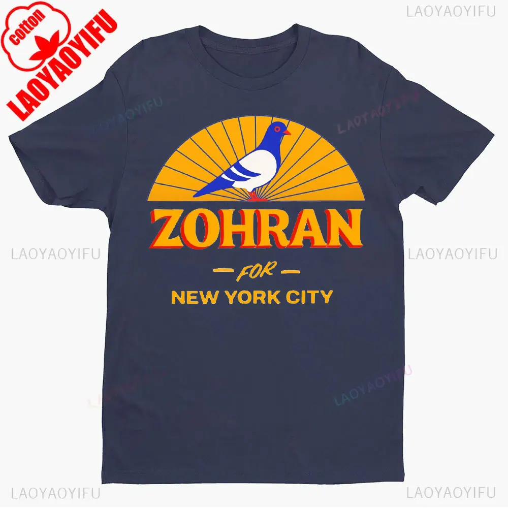 Zohran ل مايور NYC قميص 2025 شعار السياسة الجرافيك تي شيرت النساء الرجال عالية الجودة القطن تيز منتظم قصيرة الأكمام بلايز #3