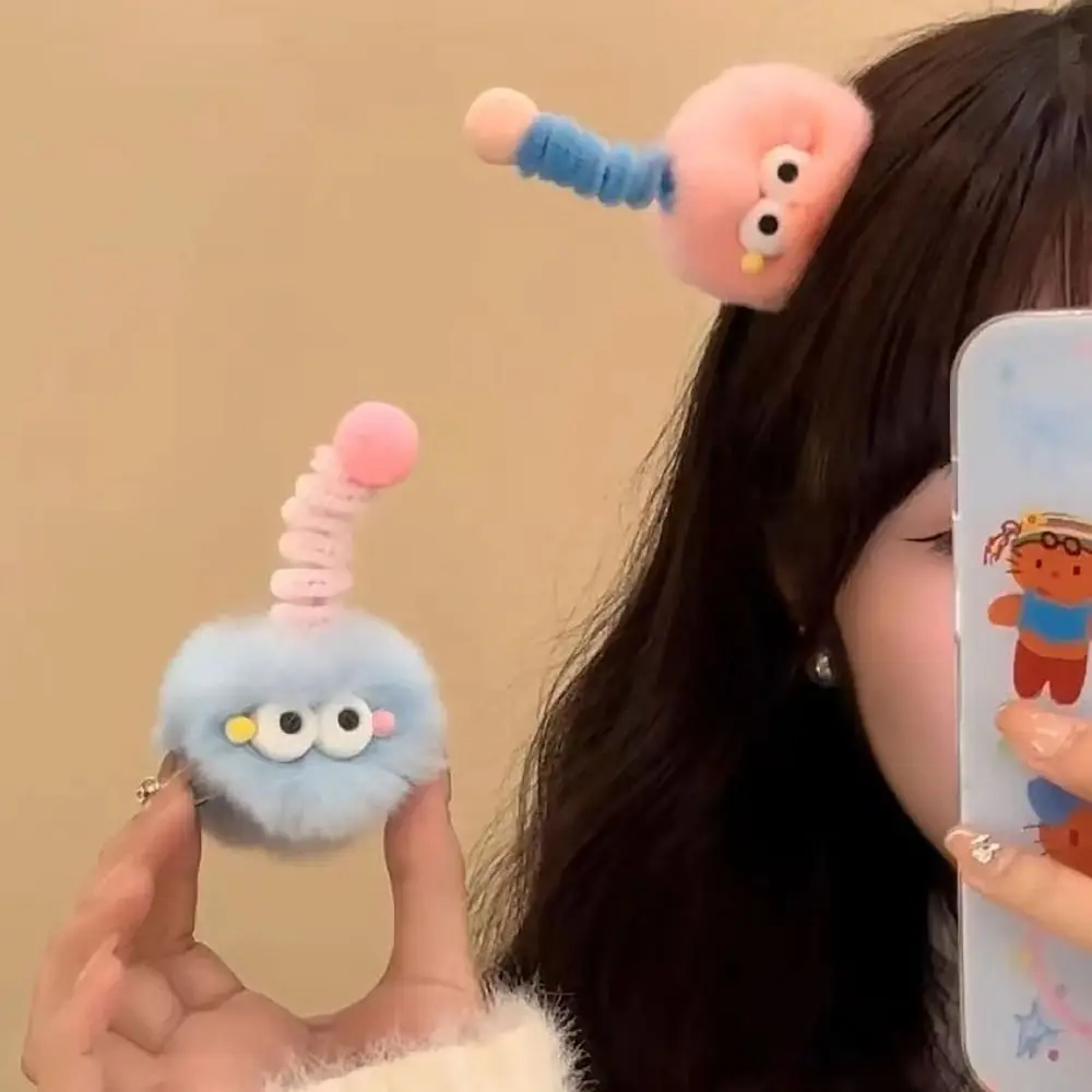 Cute Antenna Briquette Hairpin Handmade Hair Accessories Duckbill Clip Headdress Furry Bangs Hairpin Braided Hair