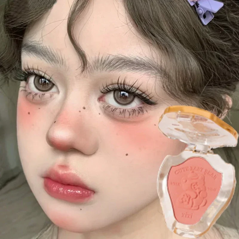 Korea Monochrome Matte Blush Powder Long-lasting Natural Brightening Cheek Rose Pink Orange Face Blusher Makeup Beauty Cosmetics