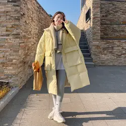 Manteau en duvet de coton moyen long pour femme, parka à capuche pour femme, vêtements d'extérieur optiques, pardessus chaud, hiver, nouveau, 2023