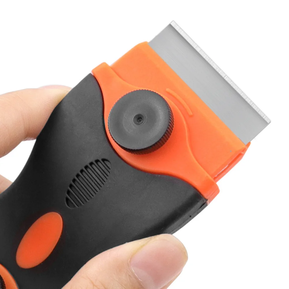 Easy to Use Vinyl Sticker Removal Tool, Ergonomic Design for Comfortable Grip Comes with 3 Plastic Blades and 3 Metal Blades