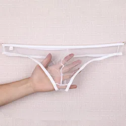 Sous-vêtements respirants sexy pour hommes, culotte string t-back, lingerie transparente, culotte string en dentelle taille basse, haute qualité, fétiche Tang