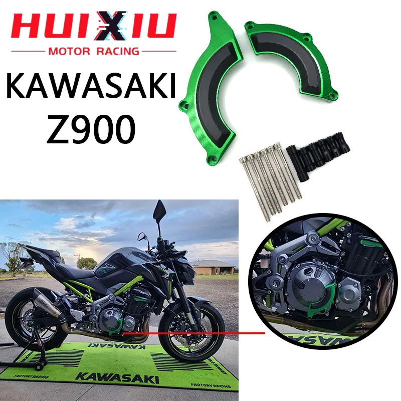 

Для Kawasaki Z900 Z 900 17-2021 2022 2023 Защитная крышка двигателя мотоцикла Защитная крышка статора двигателя аксессуары