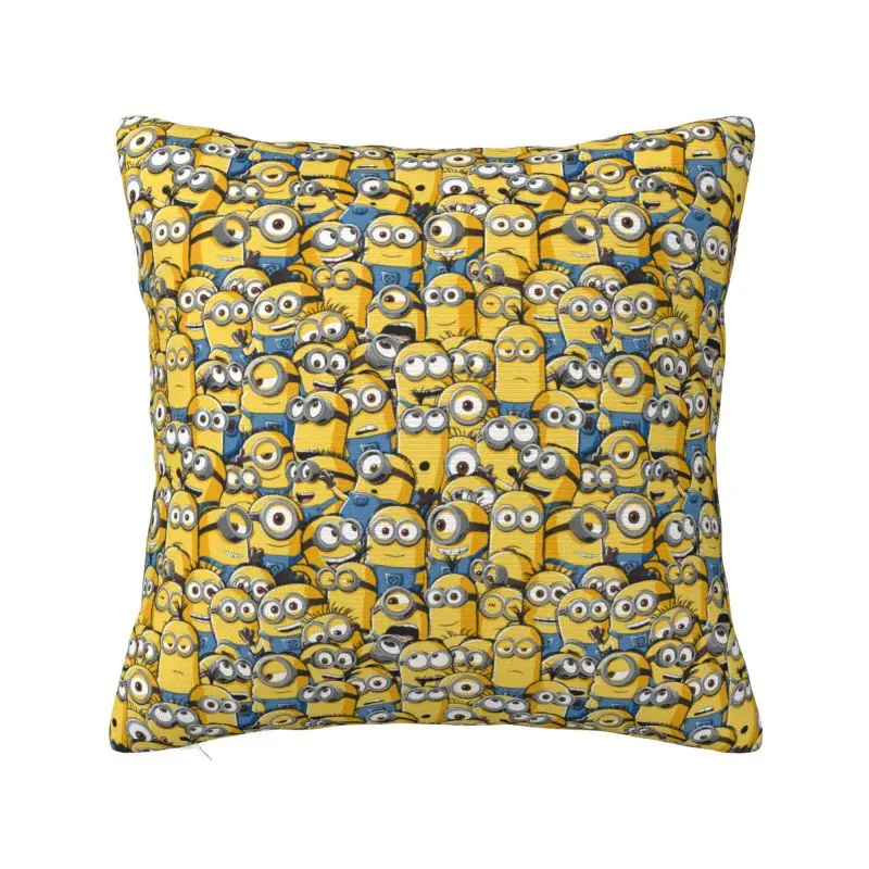 

Custom Nordic Style M-Minions Anime Cushion Cover 40x40cm Soft Cartoon Minion Pillow Case for Car Square Pillowcase