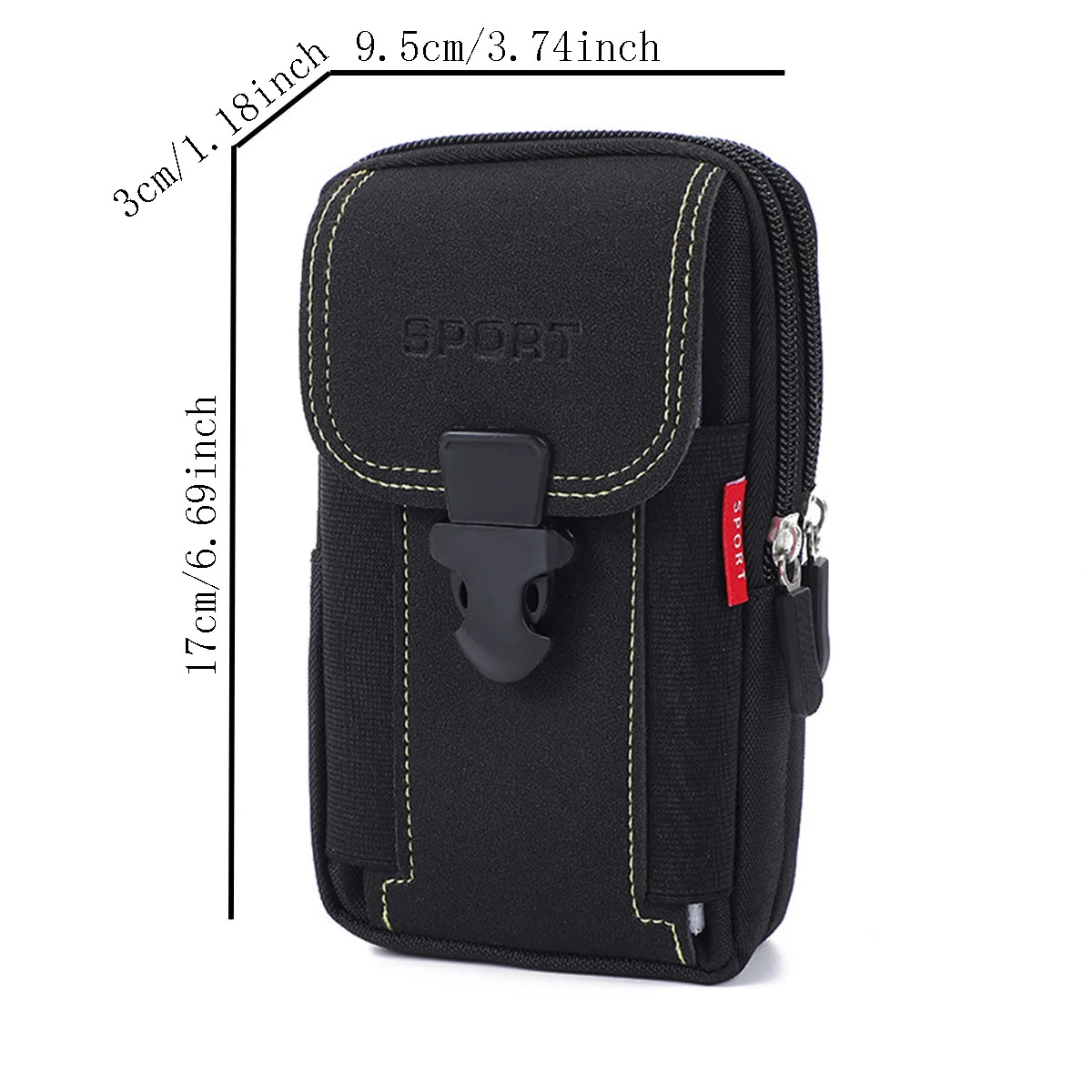กระเป๋าคาดเอวโทรศัพท์มัลติฟังก์ชั่นพร้อมเข็มขัดสําหรับงานก่อสร้างผ้าใบกระเป๋าโทรศัพท์แบบพกพาสไตล์แนวตั้งสําหรับชุดทํางาน