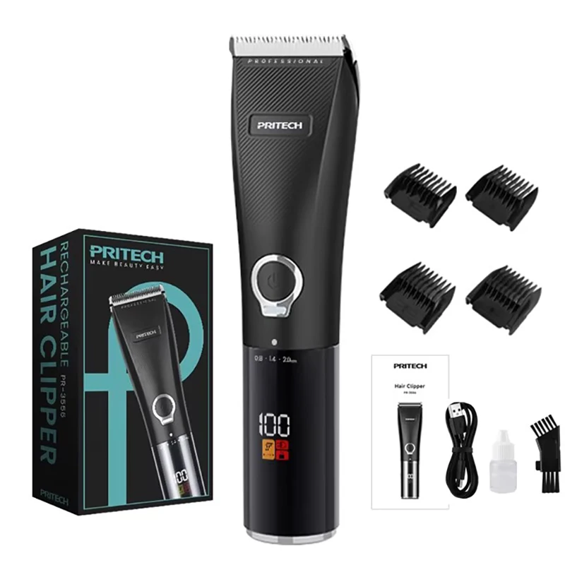 Youpin Pritech مقص الشعر المهنية الشعر المتقلب شاشة الكريستال السائل USB قابلة للشحن لصالون الرجال قص الشعر آلة الحلاق #1