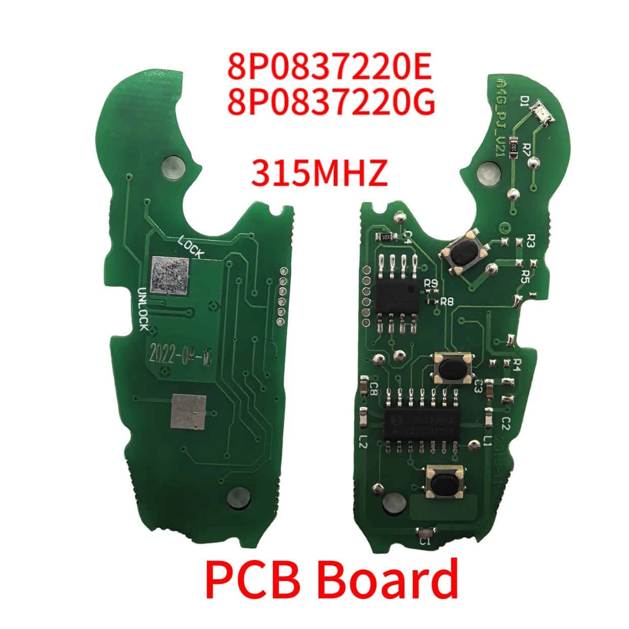 315/434Mhz Fernbedienung Autoschlüssel für Audi Q7 B7 Q3 A3 TT A2 A8 A6 A6L A4 S5 C5 C6 B6 A4L A5 Q5 S RS S1 8X0837220D 8P0837220D ID48 Chip – Detail 13