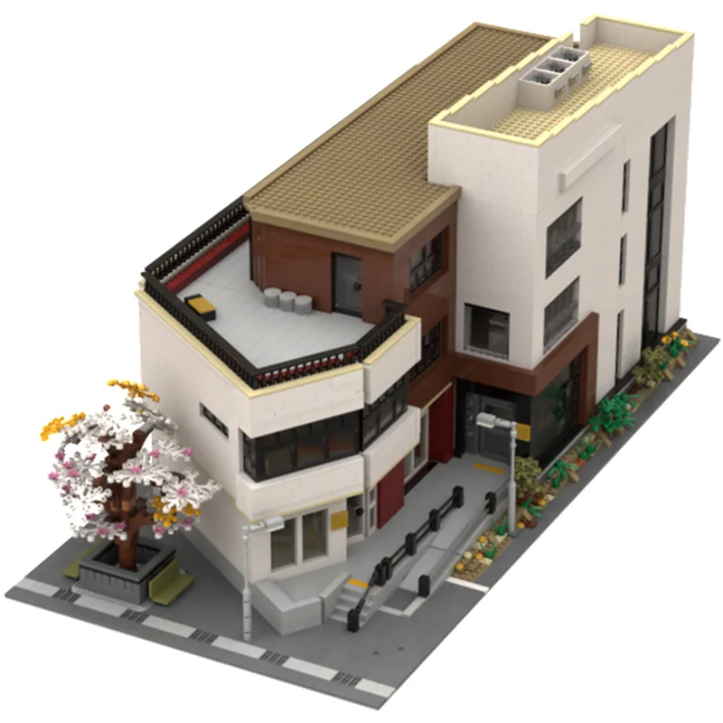 10338pcs MOC Ulsan Cultural Center Contemporary Architecture DIY Model Building Blocks Birthday Toys Gift