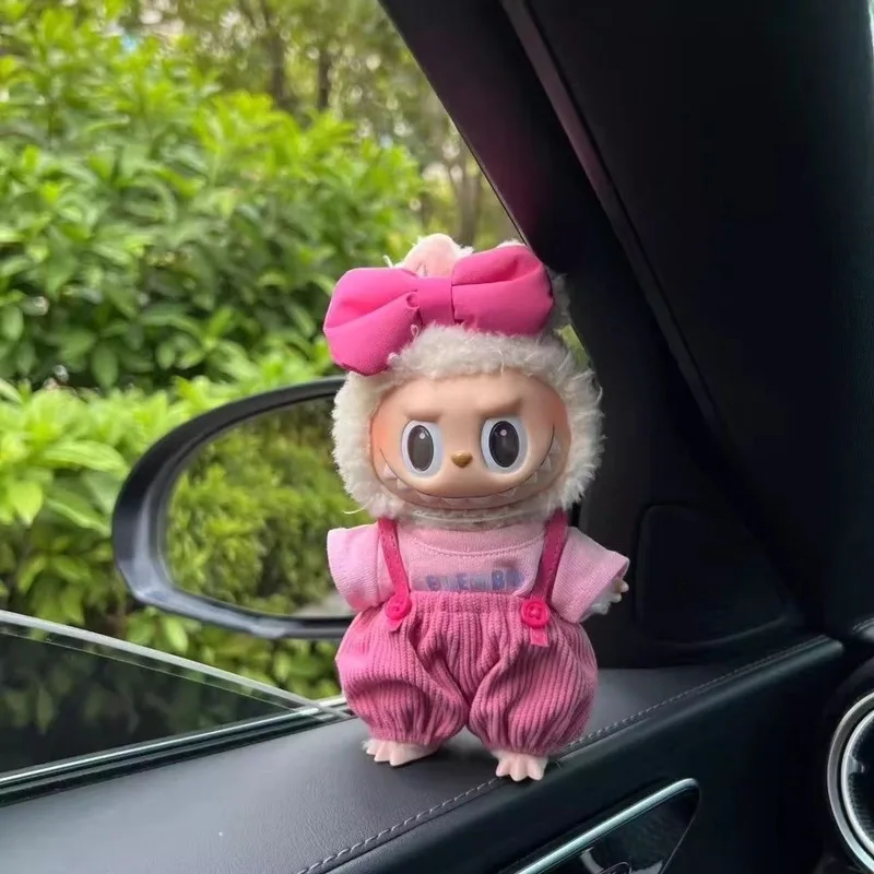 Ubranka dla lalek Labubu, uroczy, słodki trzyczęściowy zestaw, stroje dla lalek damskich, modne markowe letnie akcesoria dla lalek.