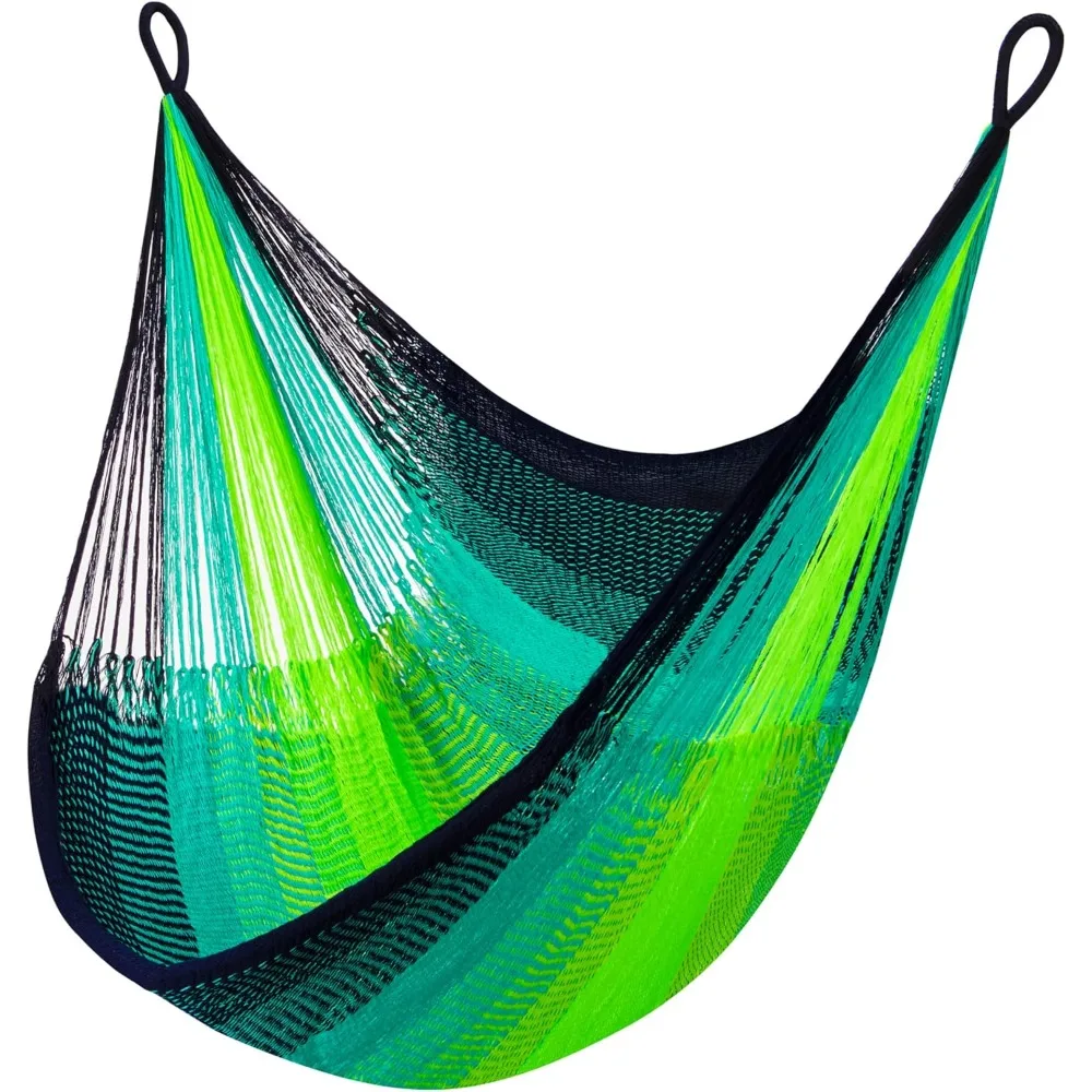 Handwoven Hanging Chair by Yellow Leaf Hammocks - Fits 1 Person, 330lb Max - Kick Back for Full-Body Recline - Weathersafe