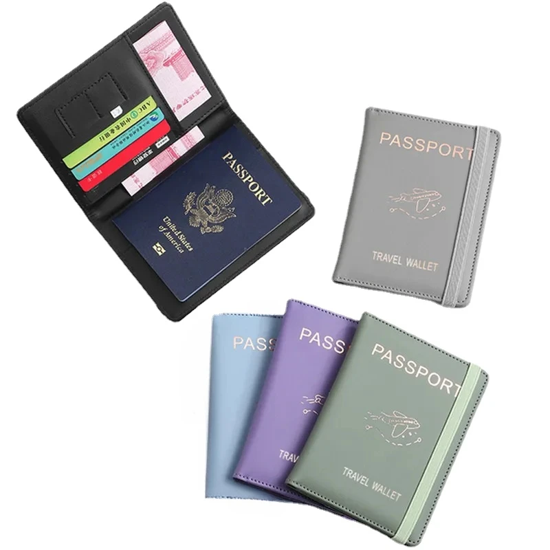 

Passport Cover Leather Man Women Travel Passport Holder Credit Card Holder Case Wallet Protector Cover Case Travel Accessories