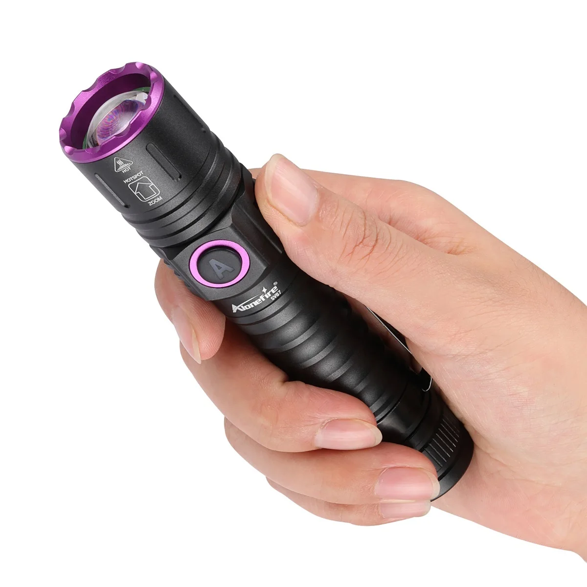 Zoom UV-LED-Taschenlampe 365 395 nm Typ-C-Aufladung, unsichtbare Tinte, Marker, Katze, Hund, Urin, Tinea, Erz, Geld, Skorpion, Fluoreszenzlicht – Detail 5