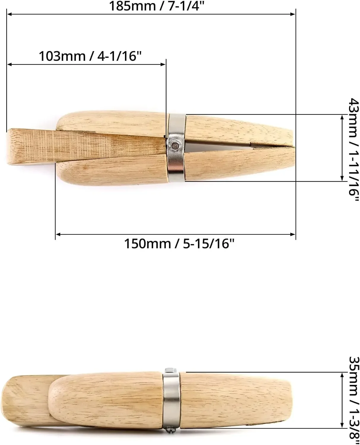 Wooden Ring Clamp for Jewelry Making Repair Durable Jewelers Holder Goldsmith Tool with Wood Tweezers for Inlay Carving