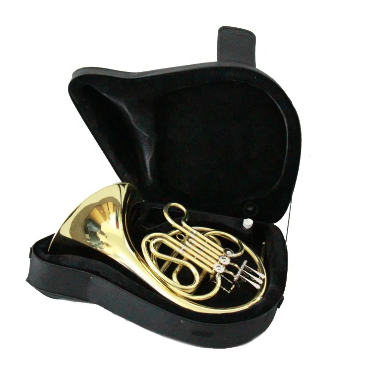 Professional Bb/F Double French Horn 4-Keys Brass Body Durable Lacquer Finish Wind Instrument For Case JYFH947