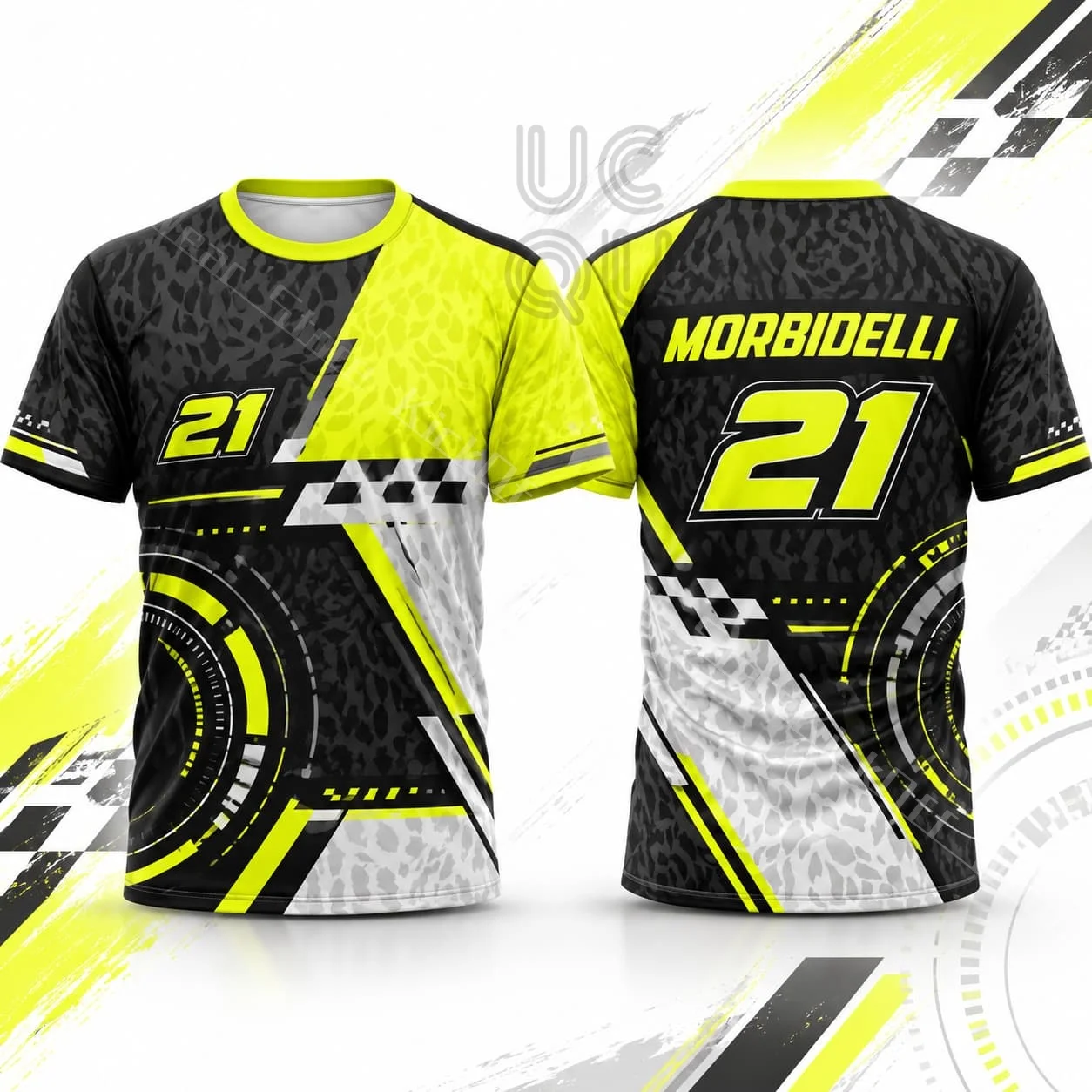 Morbidelli 21 Mens Racing T Shirt Neon Yellow Black Motorcycle Graphic Tee Summer Short Sleeve Unisex Fan Merchandise Streetwear