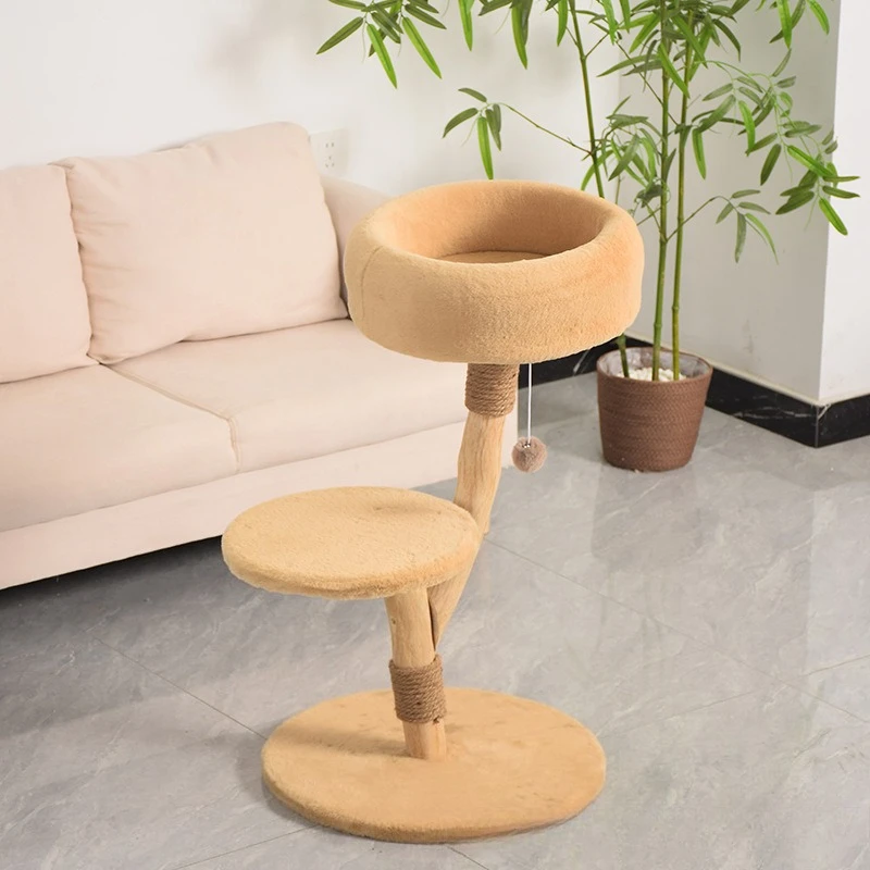 إطار تسلق القطط، صندوق من الخشب الصلب، لعبة عش القطط المتكاملة #3