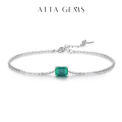 New Arrivals 925 Sterling Silver Moissanite Diamond Emerald Gemstone Bangle Charm Wedding Tennis Bracelet Fine Jewelry Wholesale