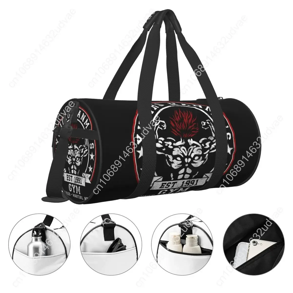 Tas Olahraga Gym Terkuat, Tas Latihan Bela Diri Anime, Tas Gym dengan Tempat Sepatu, Tas Tangan Retro Pria Wanita, Tas Fitness Motif Oxford